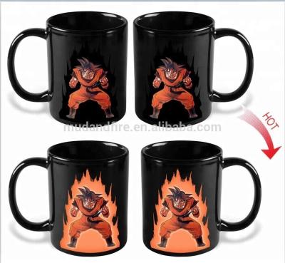 China Sustainable Customized Magical Hot Color Changing Ceramic Dbz Mug Coffee Mug for sale