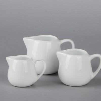 China 40ml 70ml 100ml Viable High Quality Ceramic Milk Jar With Handle for sale