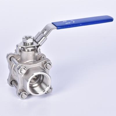 China General SS304 SS316 3 Pieces Ball Valve 1/4 - 4 Inch Ball Valve CF8m 1000 Stainless Steel Ball Valves for sale