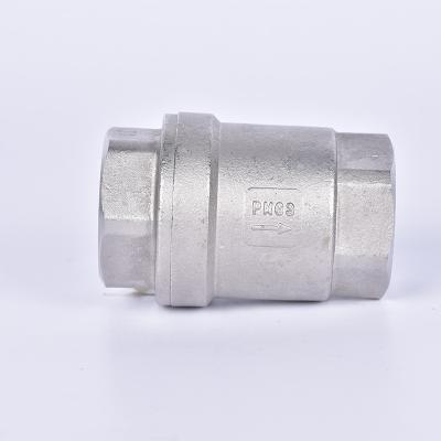 China 1000 CF8M 2 PC Spring Check Valve General Feminine WHEEL Check Valve Stainless Steel Vertical Check Valve for sale