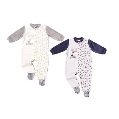 China Comfotable RTS Autumn Winter Warm Comfy Long Sleeve Infant Clothes Newborn Baby Romper Girls Boys Overalls for sale