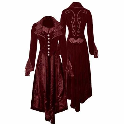 China Tuxedo punk women new clothing retro large lapels attractive medieval clothes coat costume cosplay clothes for sale