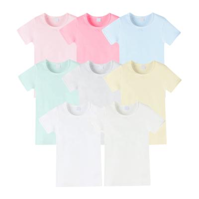 China HAOTEX OEM ODM Summer Girl Anti-Shrink Unisex T-Shirts Infant And Kids Clothing Little Kids Tees 100% Cotton 3-5years Boys Casual Tees Bottom age for sale