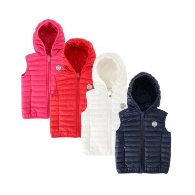 China Wholesale custom solid boutique kids clothing unisex hooded breathable kids wear tank top padding thickening vest winter vest for sale