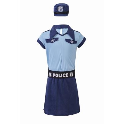 China European Halloween Carnival Girls Party Clothes Cute Cosplay Police Uniform Costume With Hat for sale