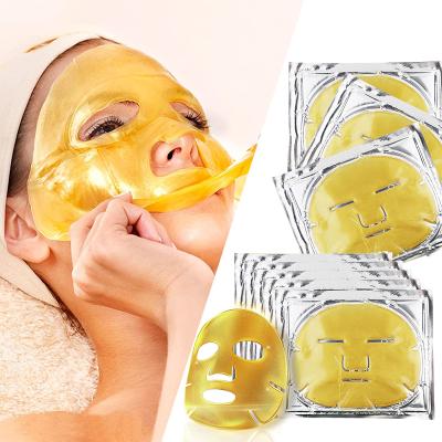 China Organic Natural Honey Jelly Crystal Hydrogel Collagen Facial Sheet Mask Gold Korean Beauty Moisturizer Private Label for sale