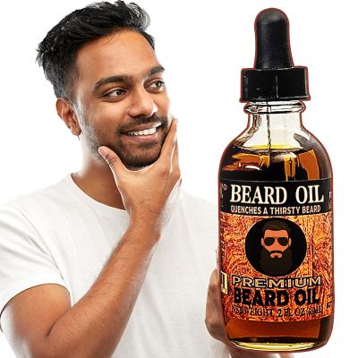 China Custom White Label Logo White Label Nourishing Hair Beard Oil Vegan Beard Oil Men's Beard Growth Mustache Oil Custom Tea Tree Oil for sale