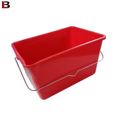 China Cleaning / Painting Red Color 10L Plastic Paint Bucket For Wholesale for sale