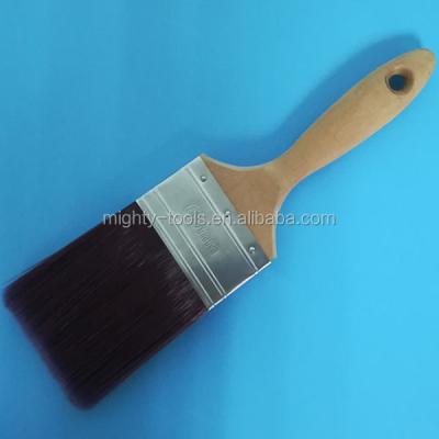 China Australian Paint Style Tapered Filament Paint Brush Long Wooden Handle Oval Brush for sale