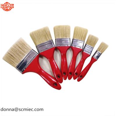 China High quality eco-friendly paint sweeps all kinds of size with bristle and filament material and varnished wooden handle for sale