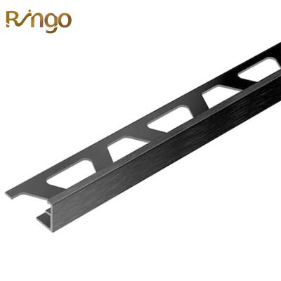 China Modern Foshan Ringo Cheap Price Decorative Aluminum Alloy Anodized Polish Decorative Tile Silver Marble Edge Metal Corner Tile Trim for sale