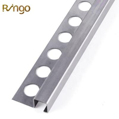 China Modern Ringo Factory Price Stainless Steel Tile Trim For Bathroom And Kitchen Decor New Style High Quality Decorative Profiles for sale