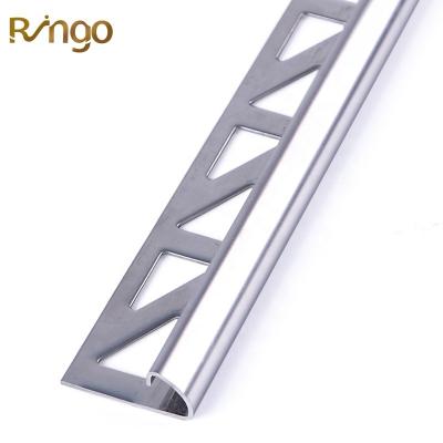 China Ringo 304 Stainless Steel Modern Popular Rounded Edge Ceramic Tile Trim Metal Marble Wall Guard 2022 New Products Germany Market for sale