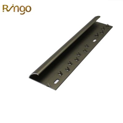 China Foshan Ringo Flooring Accessories Flexible Aluminum Carpet Trim Modern Edge Trim Bullnose Carpet Threshold Strip Aluminum Carpet Bullnose for sale