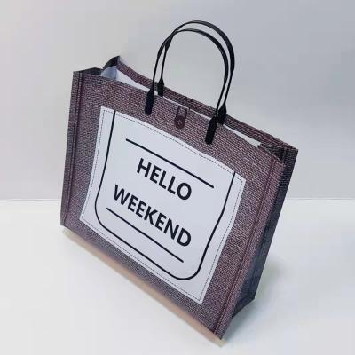 China Fashion Recyclable Custom PE Environmental Protection Bag , Shopping Commodity Mall Supermarket High End Packaging Bag for sale