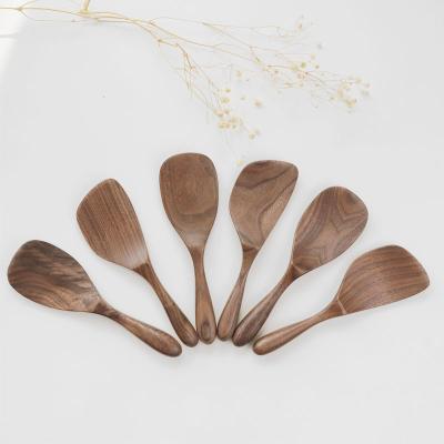 China Customized Sustainable Rice Shovel Pocket Kitchenware Rice Serving Scoop Rice Wooden Spoon for sale