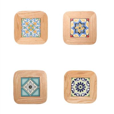 China OEM Traditional Special Design Heat Proof Pot Mat Heat Insulated Wooden Pot Holder for sale