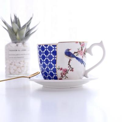 China Supplier New Chinese Style Sustainable Eco-Friendly Good Bone Pie Long Coffee Cup And Saucer Set for sale