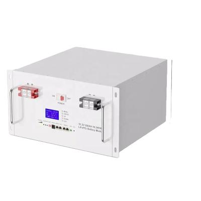 China Home Appliances High Capacity 10kw Lifepo4 48v 51.2v 200ah Iron Ion Battery Pack Lithium Battery With Mbs For Solar Inverter for sale