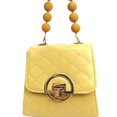 China New Woven Bag Round Beads Acrylic Resin Bag Chain Shoulder Strap Rubber Bag With Handle Explosion for sale