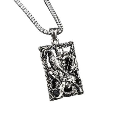 China Men's and Women's Hip Hop Pendant Jewelry Fashionable Simple National Men's God Style Trend Guan Gong Guan Yu Necklace for sale