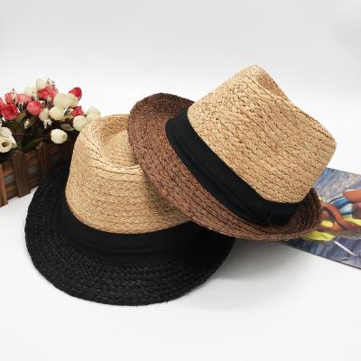 China Outdoor Dobby Raffia Top Hat Beach Hat Sun HatChildren UV Protection for sale