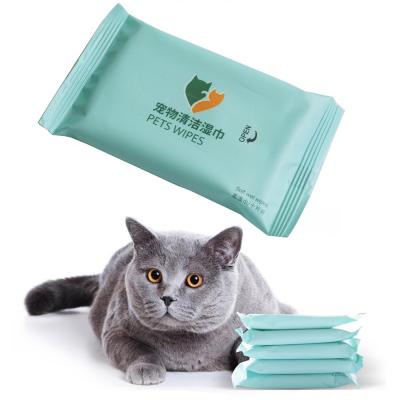 China Wet Cat Pet Wipes Disposable Dog Wet Cloths Wholesale Viable For Body Paw Ear Cleaning Pet Wipes for sale