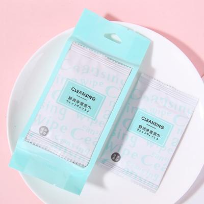 China Portable Makeup Removal 10pcs Soft Beauty Cleansing Face Wipes Wet Disposable Makeup Remover Cloths for sale