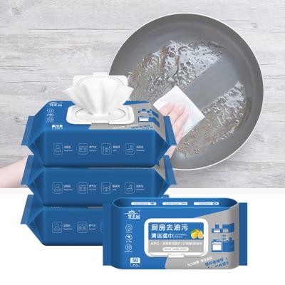 China Viable Factory 50Pcs Wet Stain Cleaning Cloths Kitchen Cleaning Wet Cloths For Sale for sale