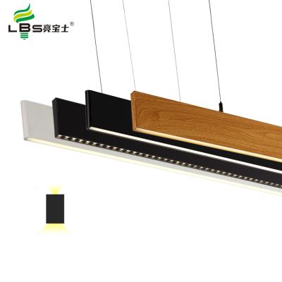 China High Light Efficiency Commercial Modern Chandelier Office Hanging Linear Lamp 24W Led Pendant Lighting for sale