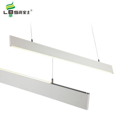 China High Light Efficiency High Quality Aluminum Material Glow Through Desk Pendant Lights White Led Linear Lighting 24W for sale