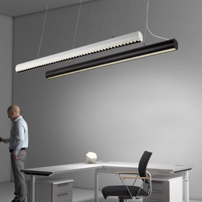 China Simple Modern Aluminum Linkable White 36W Led Linear Pendant Light High Light Efficiency Profile Office Meeting Room 120CM Long for sale