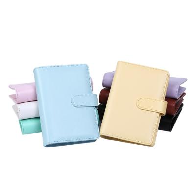 China Waterproof PU Leather Budget Binder Office Supplies With Buckle Notebook Planner A5 A6 Cover for sale