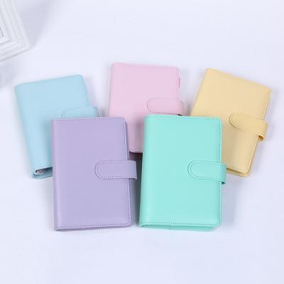 China PU Waterproof Notebook Refillable A6 Ring Binder Loose Leaf 6 Ring Planner Cover for sale