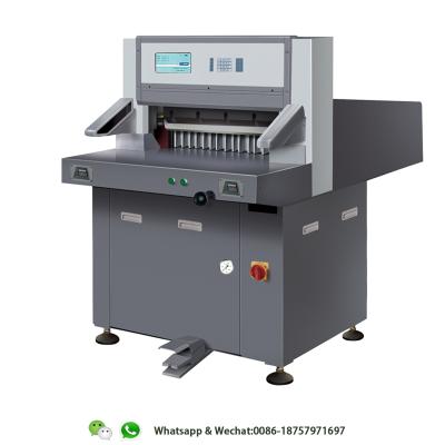 China Manufacturers HL-QZK660 PLC control hydraulic paper cutter with 7 inch computer can store 30 groups of HL-QZK660 for sale