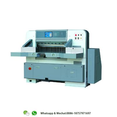 China HL-QZ780/920/1150/1300/1370DE series 10.4 inch screen guide colorful double program dual control hydraulic paper cutter HL-QZ780/920/1150/1300/1370DE for sale