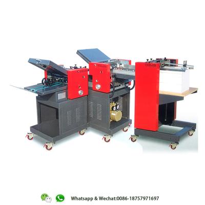 China HL-384SBD cross fold paper folding machine with automatic paper feeding station HL-384SBD for sale