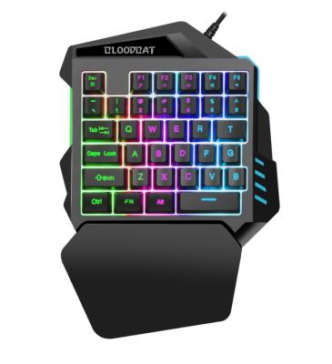 China 35 Keys 3 Color Mix Optical Backlit Parmain Wired Gamer Keyboard for sale