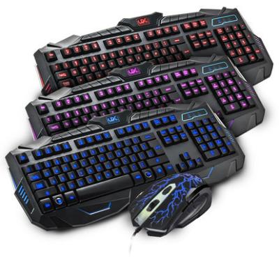 China For Game LED Backlight USB Wired Gaming Keyboard and Mouse Combo for sale