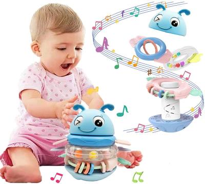 China Baby Teether Set Toy Infants Stacking Ring Toys Musical Jingles Educational Learning Chubby Tumbler Baby Teether Music Toy for sale