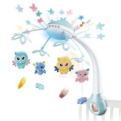 China Sleep Musical Music Soothe Emotions Restless Crib Bell Toy Plastic Crib Hanging Baby Music Crib Mobile for sale