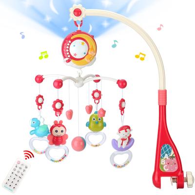 China Sleep Music Soothe Restless Emotions Crib Bell Toy Plastic Crib Hanging Baby Music Crib Mobiles with Projector for sale