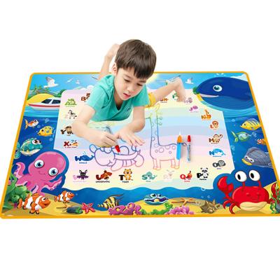 China 100*70CM Intelligence Drawing Board Ocean Developing Educational Toys Kids Tool Painting Preschool Drawing Board Writing Play Game Water Doodle Mat for sale