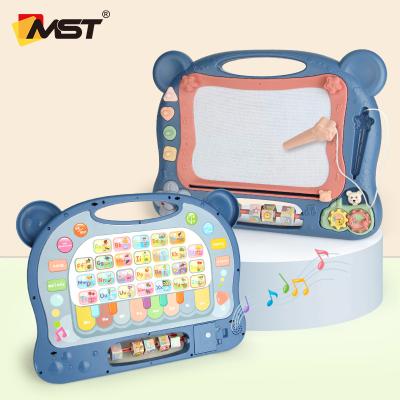 China MST Music and Drawing Play Music 2 in 1 Educational Doodle Board Toys Colorful Erasable Magnetic Drawing Board for Kids for sale