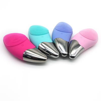 China Custom Cheap Vibration Waterproof Facial Face Logo DEEP CLEANING Cleansing Brush For Daily Cleansing for sale