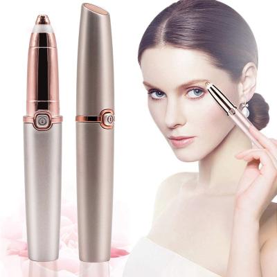 China Mini Painless Portable Electric Painless Rechargeable USB Hair Remover Eyebrow Trimmer for sale