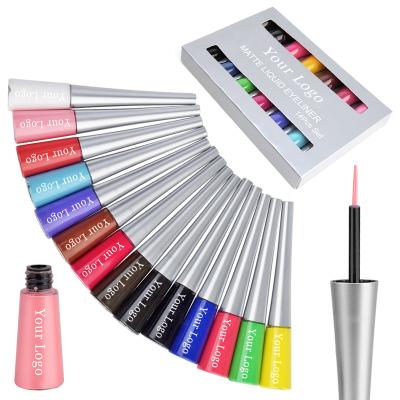 China Hot Selling Amazon Liquid Eyeliner Private Label Quick-Dry Waterproof Quickly Dry No Smudge 14 Colors Liquid Eyeliner for sale