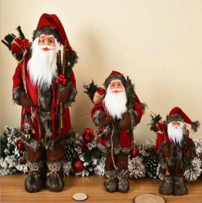 China Christmas Santa Claus Doll Plush Christmas Decorations Festival New Year Santa Ornament Christmas Toys Doll Gift Decorations for sale