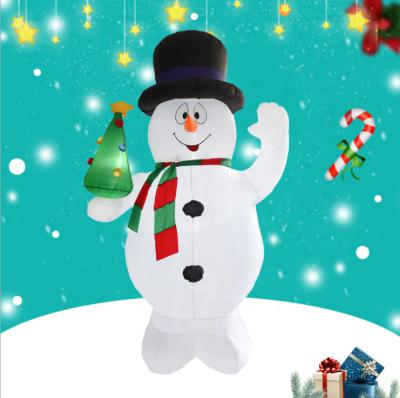 China Christmas Ornament Indoor Outdoor Inflatable Christmas Yard Decoration 2.4m Inflatable Snowman Advertising Inflatables for sale