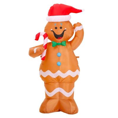 China Christmas Ornament Costume Inflatable Christmas Decorations Gingerbread Man Advertising Inflatables for sale